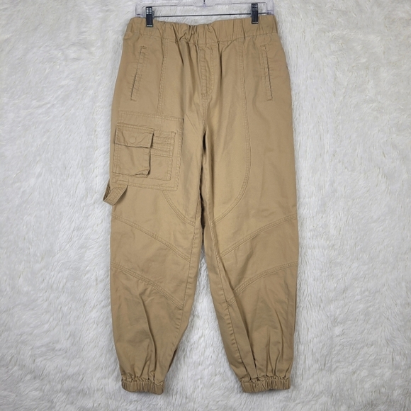 Forever 21 Large Parachute Khaki Joggers Tapered - Picture 1 of 10